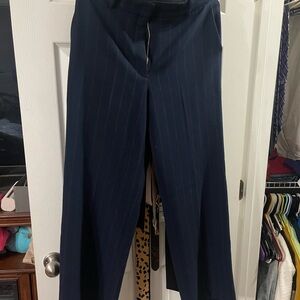 Babaton Navy and Red Striped Trousers